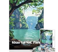 Puzzle da 1000 pezzi per adolescenti Parco nazionale Khao Yai Thailandia Decorazione per la casa Giocattoli Regalo di compleanno Gioco rompicapo Lista dei desideri con Babbo Natale Dimensioni 50x75cm