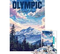 Puzzle da 1000 pezzi per adolescenti Parco Nazionale Olimpico USA giocattolo per ragazzi decorazione da parete corsa di velocità manuale aiuta ad allenare il cervello (dimensioni 38x52cm)