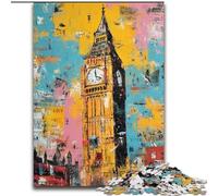 Puzzle da 1000 pezzi per adolescenti Parigi Londra, giocattoli educativi per l'apprendimento, regali di compleanno unici per età 14+ (dimensioni 50x75cm)
