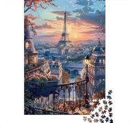Puzzle Da 1000 Pezzi Per Adolescenti Paris Eiffel Tower Sunset-5 Puzzle Per Adulti Giochi Rilassanti Taglio Di Precisione Regali Unici Per Compleanni E Occasioni Speciali 70x50cm/1000pcs