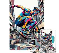 Puzzle da 1000 pezzi per adolescenti Parkour Wpap Pop Art Puzzle per adolescenti Giochi rilassanti per divertimento in famiglia Aiuta ad allenare il cervello (Dimensioni 38x52cm)