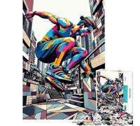 Puzzle da 1000 pezzi per adolescenti parkour Wpap pop art puzzle per adulti gioco interattivo decorazione murale compleanno e Natale (dimensioni 38x26cm)