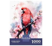 Puzzle Da 1000 Pezzi Per Adolescenti Parrot Watercolor Puzzle Per Adulti Gioco Per Famiglie Difficile Difficile Unico Compleanno E Regali 70x50cm/1000pcs