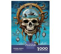 Puzzle Da 1000 Pezzi Per Adolescenti Passage of Octo Skull Time Puzzle Per Adolescenti Gioco Pratico Decorazione Murale Difficile Da Completare 38x26cm/1000pcs