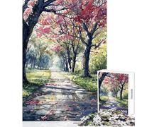 Puzzle da 1000 pezzi per adolescenti Passeggiata autunnale gioco pratico taglio di precisione giocattolo antistress per migliorare l'amore tra le coppie (50x75cm)