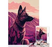 Puzzle da 1000 pezzi per adolescenti Pastore Belga Malinois giocattolo educativo sulla natura regalo di compleanno gioco rompicapo collezione di artisti belle arti dimensioni 38x52cm