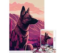 Puzzle da 1000 pezzi per adolescenti Pastore Belga Malinois Natura Fai da Te Giocattoli Regali per Donne Uomini Gioco Pratico Collezione d'Artisti Belle Arti Dimensioni 50x75cm