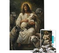 Puzzle da 1000 pezzi per adolescenti Pastore Divino con Pecore e Lupi Puzzle per adulti Gioco Rilassante Antistress Ottimo Regalo per i Videogiocatori (dimensioni 38x26cm)