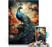 Puzzle da 1000 pezzi per adolescenti Pavone dei sogni di montagna Vacanza a casa: uccidere il tempo Regali di Babbo Natale segreto 50x70cm