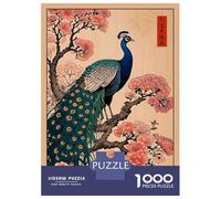 Puzzle Da 1000 Pezzi Per Adolescenti Peacock Bird Cherry Blossom Puzzle Per Adolescenti Giochi Per Famiglie Sfida Difficile Regali Di Compleanno E Unici 38x26cm/1000pcs