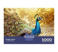 Puzzle Da 1000 Pezzi Per Adolescenti Peacock Feathers Wall Mural Puzzle Per Adulti Giocattolo Decorazione Da Parete Modello Da Assemblare Ottimo Regalo Per I Giocatori 70x50cm/1000pcs