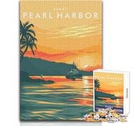 Puzzle da 1000 pezzi per adolescenti Pearl Harbor Hawaii Gioco di sfida unico ma divertente e umoristico Regalo di compleanno Dimensioni 38x52cm