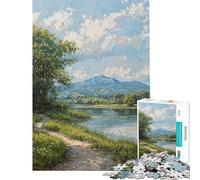 Puzzle da 1000 pezzi per adolescenti percorso lungo il fiume puzzle antistress per adulti regalo per donne difficile e stimolante (dimensioni 38x26cm)