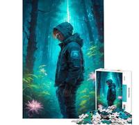 Puzzle da 1000 pezzi per adolescenti Persi in una foresta magica puzzle per adulti giocattolo decorativo da parete compleanno e Natale (dimensioni 50x75cm)