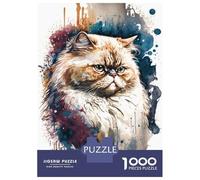 Puzzle Da 1000 Pezzi Per Adolescenti Persian Cat Watercolor Puzzle Per Adulti Gioco Per Famiglie Assemblaggio Di Modelli Regali Unici Per Compleanni E Occasioni Speciali 52x38cm/1000pcs