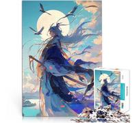 Puzzle da 1000 pezzi per adolescenti Personaggio anime con spada giocattoli educativi per l'apprendimento Migliorare la memoria 38x26cm