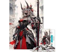 Puzzle da 1000 pezzi per adolescenti personaggio guerriera anime difficile e stimolante ideale per la decorazione della casa e come rompicapo adatto a persone dai 14 anni in su (38x26cm)