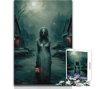 Puzzle da 1000 pezzi per adolescenti,personaggio spettrale in un villaggio infestato,tranquillo,piacevole,divertente,per il tempo libero,stretto,senza cuciture,precisione,del giocattolo: 38x52cm