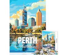 Puzzle da 1000 pezzi per adolescenti Perth Australia Decorazione per la casa Giocattoli Idee regalo Giochi rilassanti Lista dei desideri con Babbo Natale Dimensioni 50x75cm