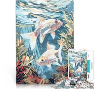 Puzzle da 1000 pezzi per adolescenti Pesce Koi sott'acqua giocattoli educativi per l'apprendimento Migliorare l'amore tra le coppie 75x50cm