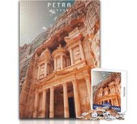 Puzzle da 1000 pezzi per adolescenti Petra la città perduta Divertimento in famiglia e serata di giochi Analisi e logica Regalo di compleanno Dimensioni 38x26cm