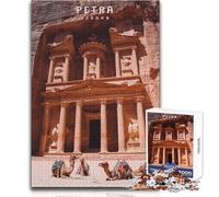 Puzzle da 1000 pezzi per adolescenti Petra la città perduta Gioco di sfida unico Antistress Regali di Babbo Natale segreto Dimensioni 50x75cm