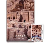 Puzzle da 1000 pezzi per adolescenti Petra la città perduta Gioco di sfida unico ma divertente e umoristico Regalo di compleanno Dimensioni: 50x75cm