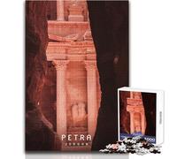 Puzzle da 1000 pezzi per adolescenti Petra la città perduta Gioco di sfida unico ma divertente e umoristico Regalo di compleanno Dimensioni: 38x26cm