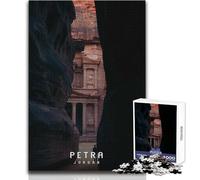 Puzzle da 1000 pezzi per adolescenti Petra la città perduta Gioco di sfida unico ma divertente e umoristico Regalo di compleanno Dimensioni: 50x75cm