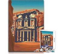 Puzzle da 1000 pezzi per adolescenti Petra Treasury, accogliente e rilassante, divertimento per il tempo libero, vestibilità perfetta, alta precisione, dimensioni giocattolo 38x26cm