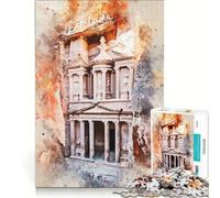 Puzzle da 1000 pezzi per adolescenti Petra Treasury Jordan gioco rilassante sfida impegnativa compleanno e altre occasioni 38x52cm