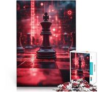Puzzle da 1000 pezzi per adolescenti Pezzo degli scacchi del re nero sfida educativa Ogni pezzo è unico - Gioco divertente e stimolante per tutta la famiglia 70x100cm