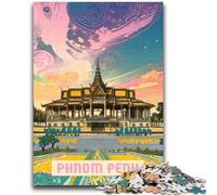 Puzzle da 1000 pezzi per adolescenti Phnom Penh Puzzle da 1000 pezzi, regalo di compleanno unico e regali per bambini dai 14 anni in su (26x38cm)