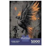 Puzzle Da 1000 Pezzi Per Adolescenti Phoenix Rising Black And Gold Illustration Puzzle Giochi Rilassanti Ma Divertenti E Spiritosi Regalo Di Compleanno, Regali, 38x26cm/1000pcs