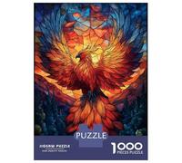 Puzzle Da 1000 Pezzi Per Adolescenti Phoenix Stained Glass Art Puzzle Per Adulti Giochi Rilassanti Decorazione Per La Casa Offerta Come Regalo Per Tutta La Famiglia 38x26cm/1000pcs