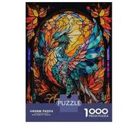 Puzzle Da 1000 Pezzi Per Adolescenti Phoenix Stained Glass Puzzle Per Adolescenti, Rompicapo, Gioco Di Modelli, Assemblaggio, Unici, Compleanno E Regali 70x50cm/1000pcs