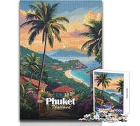 Puzzle da 1000 pezzi per adolescenti Phuket Thailandia Tramonto Divertimento in famiglia e serata di giochi Analisi e logica Regalo di compleanno Dimensioni 50x75cm