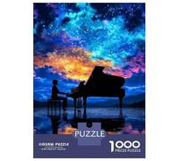 Puzzle Da 1000 Pezzi Per Adolescenti Piano Under Starry Sky Puzzle Per Adulti Giocattoli Antistress Decorazione Da Parete Regali Unici Per Compleanno E Natale 52x38cm/1000pcs