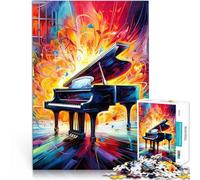 Puzzle da 1000 pezzi per adolescenti pianoforte colorato per il giocattolo di sfida del gioco educativo Migliorare l'amore tra le coppie 52x38cm
