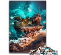 Puzzle da 1000 pezzi per adolescenti, piccola isola galleggiante, antistress, sfida difficile, adatto per la decorazione della scrivania, 26x38cm