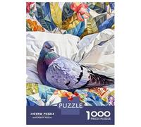 Puzzle Da 1000 Pezzi Per Adolescenti Pigeon Illustration Art Puzzle Gioco Per Famiglie Regali Per Donne Divertimento A Casa Attività, 38x26cm/1000pcs