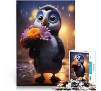 Puzzle da 1000 pezzi per adolescenti Pinguino carino Difficile da completare ma divertente e umoristico Collezione di artisti, Belle arti 52x38cm