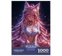 Puzzle Da 1000 Pezzi Per Adolescenti Pink Anime Fox Girl Puzzle Per Adulti Giochi Per Famiglie Un'opera D'arte Regali Unici Per Compleanno E Natale 70x50cm/1000pcs