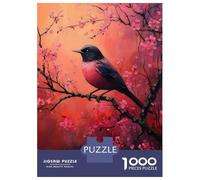 Puzzle Da 1000 Pezzi Per Adolescenti Pink Bird on Cherry Blossom Branch Puzzle Per Adolescenti Giochi Rilassanti Corsa Di Velocità Manuale Aiuta Ad Allenare Il Cervello 38x26cm/1000pcs