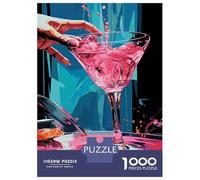 Puzzle Da 1000 Pezzi Per Adolescenti Pink Martini Cocktail Art Print Puzzle Giochi Rilassanti Regali Per Donne Regali Di Natale E Compleanno 38x26cm/1000pcs