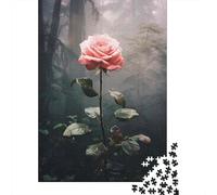 Puzzle Da 1000 Pezzi Per Adolescenti Pink Rose Garden Decor Puzzle Per Adulti Giochi Rilassanti Decorazione Per La Casa Regali Di Compleanno E Unici 52x38cm/1000pcs