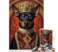 Puzzle da 1000 pezzi per adolescenti Pinscher nano King Giocattoli fai da te Ottimi regali e giocattoli Giochi rilassanti Decompressione intellettuale Dimensioni 50x75cm