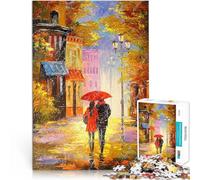 Puzzle da 1000 pezzi per adolescenti Pioggia per due Giocattoli educativi per l'apprendimento Giochi per famiglie Opera d'arte 52x38cm