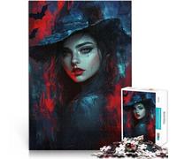 Puzzle da 1000 pezzi per adolescenti Pipistrello vampiro umano Giocattolo educativo per l'apprendimento con poster abbinato e foglio di quiz 75x50cm