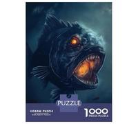 Puzzle Da 1000 Pezzi Per Adolescenti Piranha Evil Scary Horror Puzzle Per Adulti Giochi Per Famiglie Regali Per Donne Regali Di Natale E Compleanno 52x38cm/1000pcs